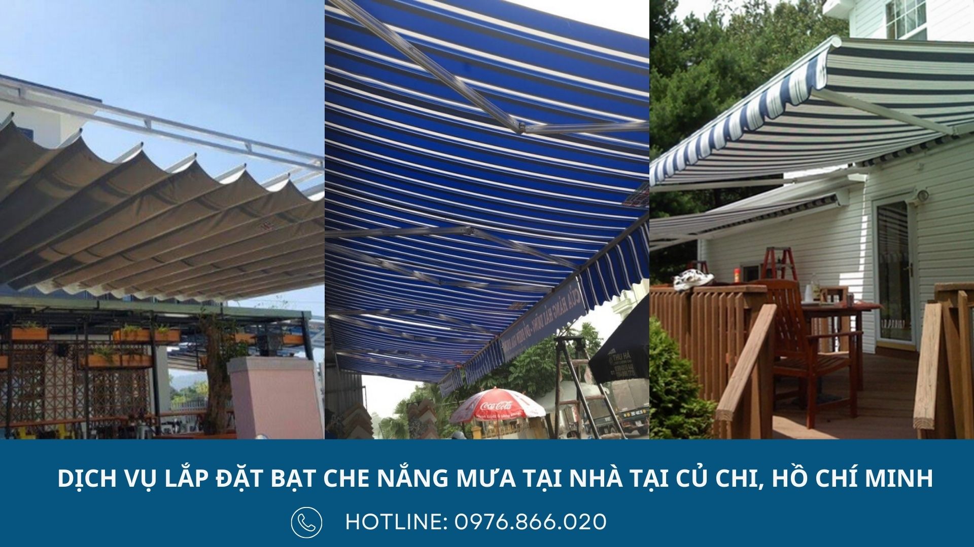 Làm bạt che nắng mưa tại Củ Chi, Hồ Chí Minh với chi phí rẻ, chất lượng tốt
