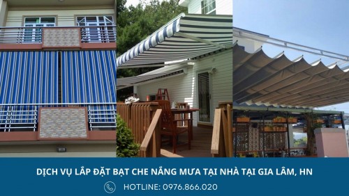 Làm bạt che nắng mưa tại Gia Lâm, Hà Nội với chi phí rẻ, chất lượng tốt