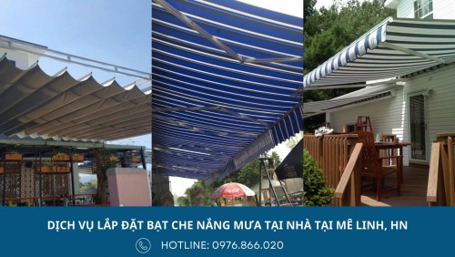 Làm bạt che nắng mưa tại Mê Linh, Hà Nội với chi phí rẻ, chất lượng tốt