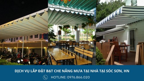 Làm bạt che nắng mưa tại Sóc Sơn, Hà Nội với chi phí rẻ, chất lượng tốt