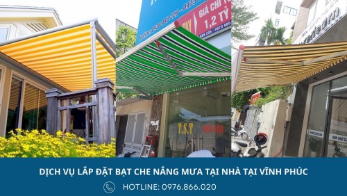 Làm bạt che nắng mưa tại Vĩnh Phúc với chi phí rẻ, chất lượng tốt